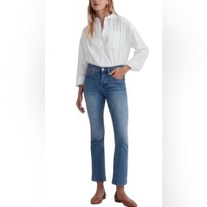 Madewell Mid-Rise Kick Out Crop Classic Blue Women's Jeans 31T